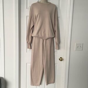 Cozy Beige Sweater Lounge Set